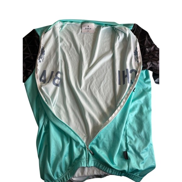 Bianchi Milano Women’s XL Cycling Jersey Short Sleeve Eagle Crown Made in Italy - Picture 6 of 10